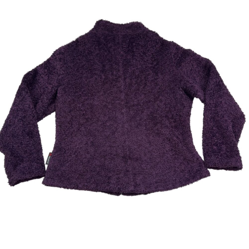 Early Winters Purple Textured Faux Fur/Fleece Full Zipper Jacket Women's Size XL - Picture 4 of 8